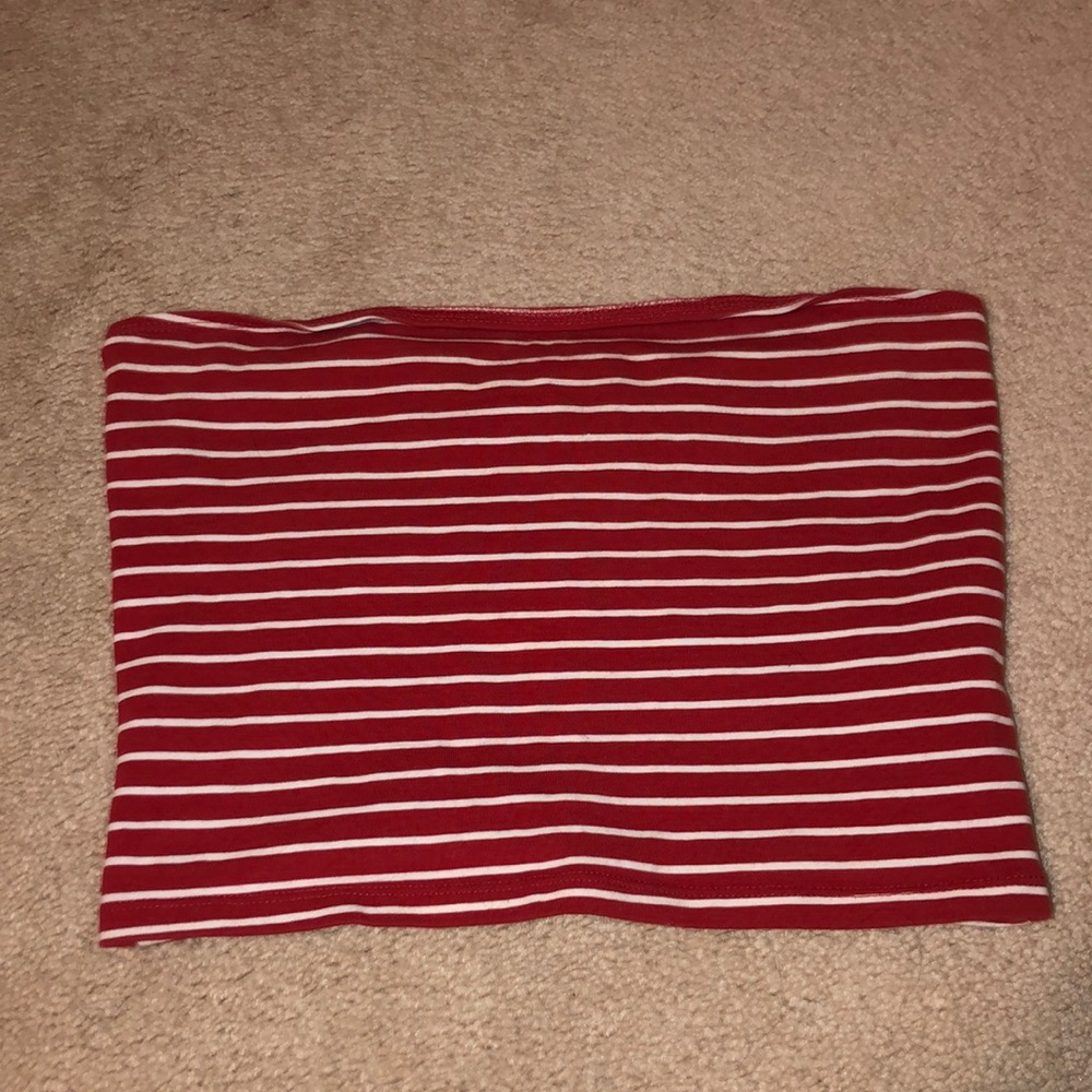 Red/white striped Forever 21 tube top size: s